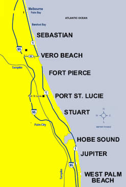 Treasure Coast Florida Map